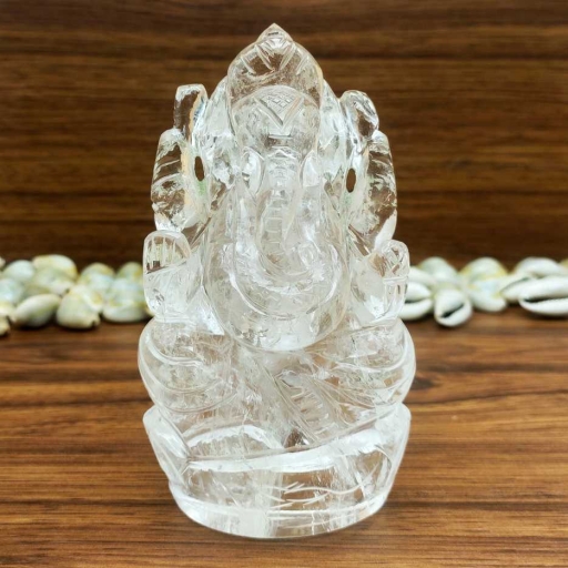 Natural Crystal Gemstone  Ganesh , Handcarved Lord Ganesh Statue , Spiritual Gift Item